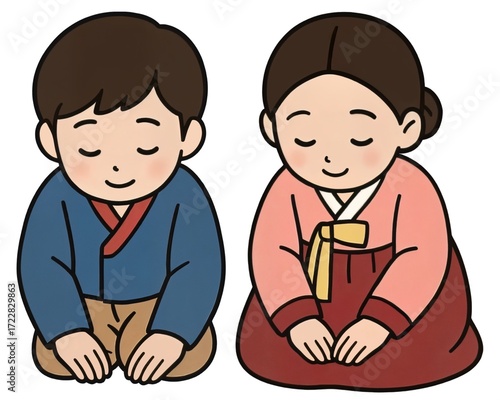 세배,절,한복,명절,추석,남자,여자,그림,만화,삽화