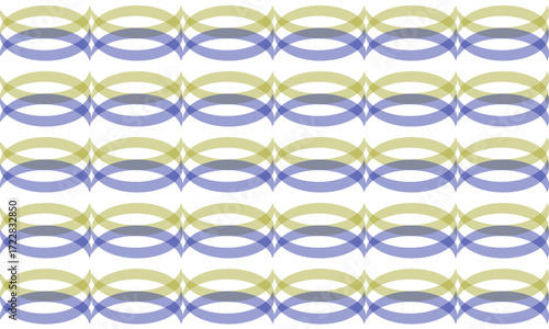 Yellow and blue ring block on white background, design for fabric print or t-shirt paint screening, oval, round and circle, diamond