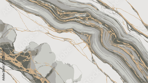 Elegant Grey and Gold Marble Texture Luxurious Swirls and Veins for Design Inspiration