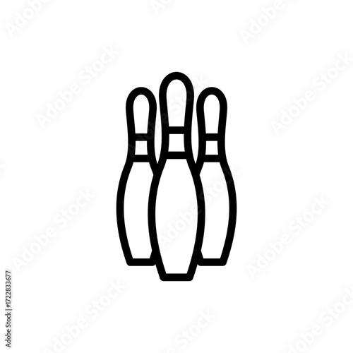 Bowling icon symbol for apps and websites. bowling ball and pin sign and symbol.
