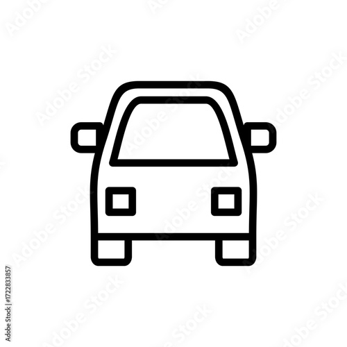 Car icon symbol for apps and websites. car sign and symbol. small sedan