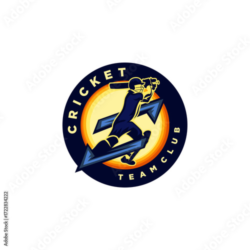 Cricket Team Club Academy Sport Player Logo