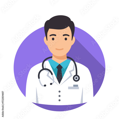 Friendly Doctor in Medical Uniform with Stethoscope