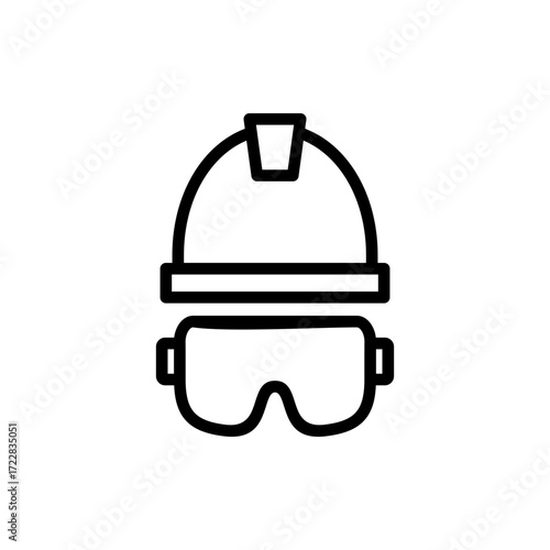 Helmet icon symbol for apps and websites. Motorcycle helmet sign and symbol. Construction helmet icon. Safety helmet