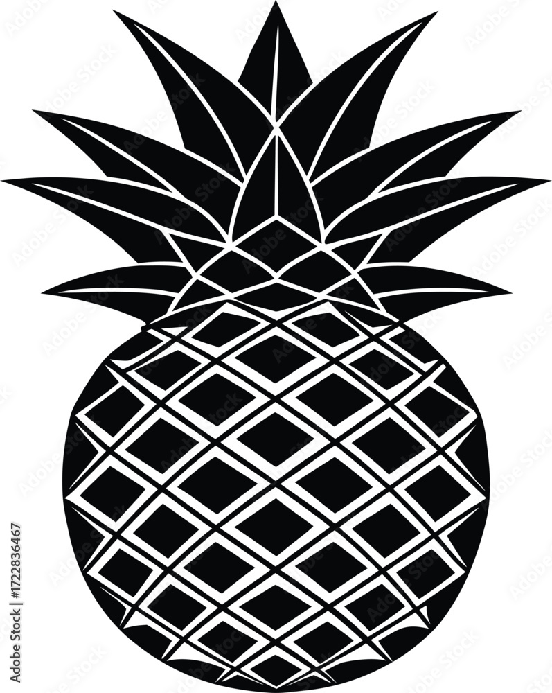 Obraz premium pineapple Silhouette Vector design illustration