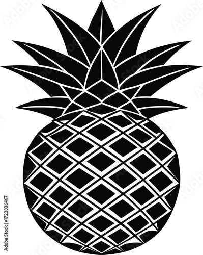pineapple Silhouette Vector design illustration
