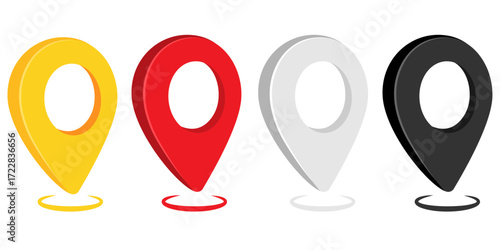 Vector map location markers. GPS location symbol. Modern map marker collection. Elements for your design.