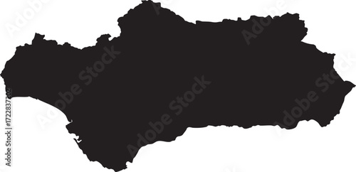 Spain Andalusia region blank map outline