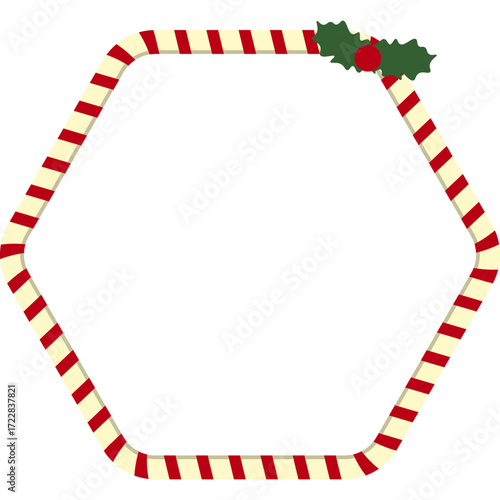 Christmas Candy Cane Frame