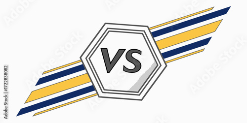Vector illustration of “VS” emblem in striking typography, ideal for tournament banners, gaming graphics, and versus match promotional designs.
