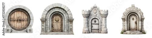 Wallpaper Mural Fantasy Stone Door Collection: Medieval Entrance Designs Torontodigital.ca