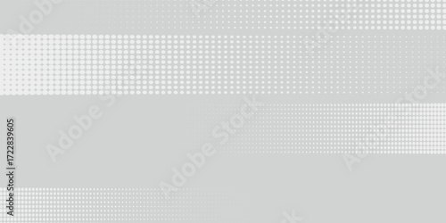 Vector dot white gray wave light technology texture background. Abstract big data digital concept art simple modern design.