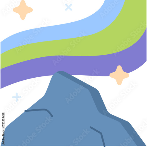 Northern Lights Illustration