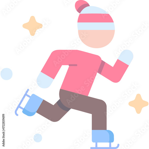 Ice Skating Illustration