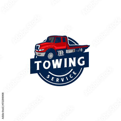 Tow Towing Truck Service Logo Template Vector