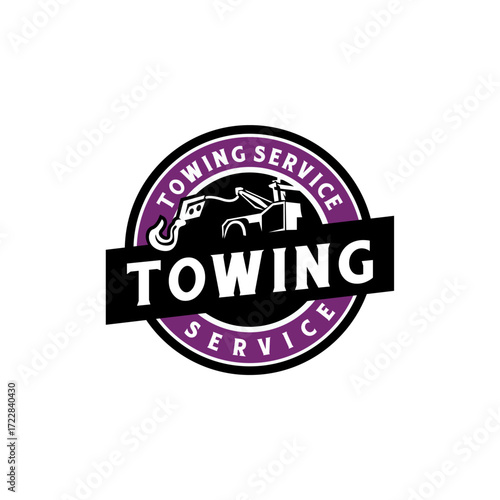 Tow Towing Truck Service Logo Template Vector