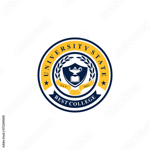 University and College Christian Academy High School Education Crests and Logo Emblems