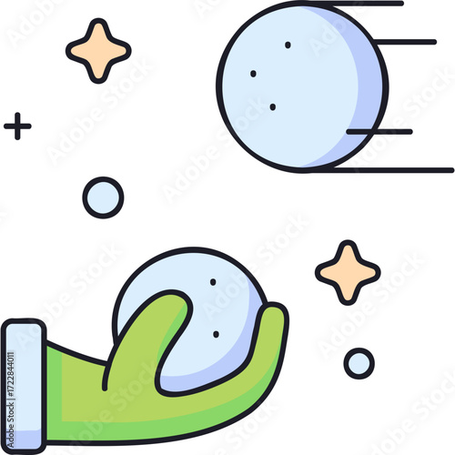 Snowball Fight Sticker