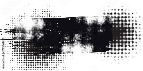 Distorted grunge layer error. Noise destroys texture. Vector trendy deformed glitch shape  modern line