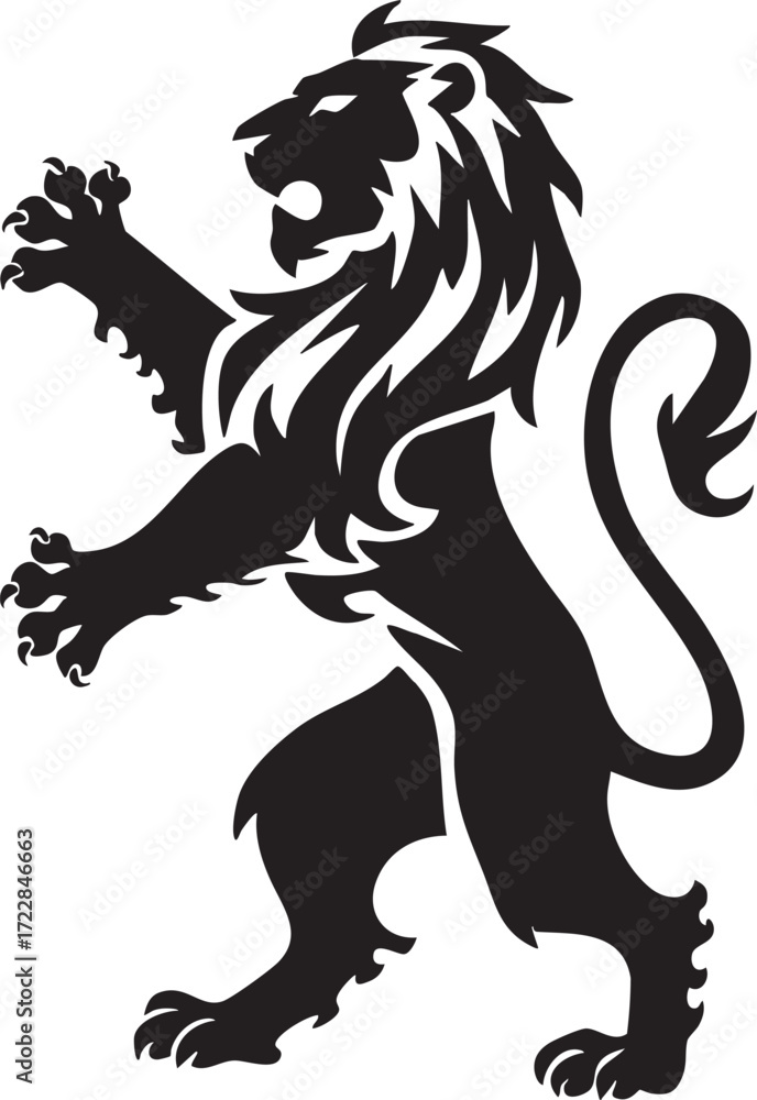 Fototapeta premium A logo with a black and white animal silhouette