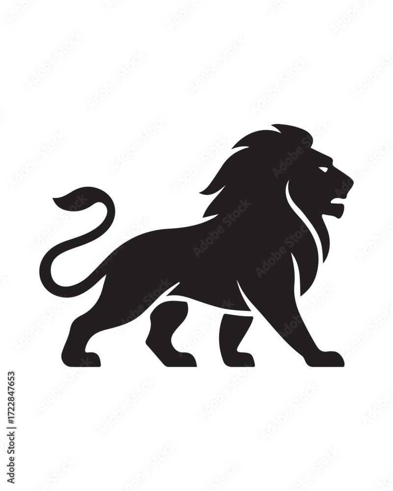 Obraz premium lion silhouette vector illustration