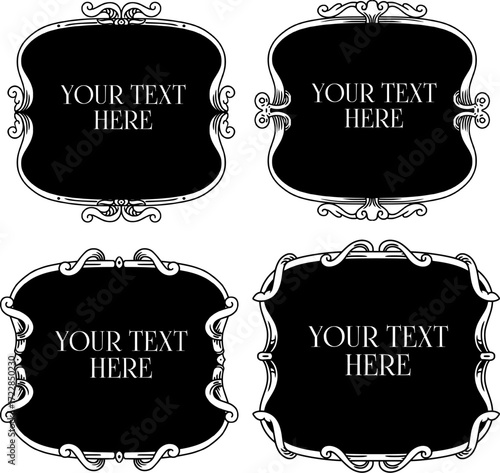 Premium vintage frame illustration design