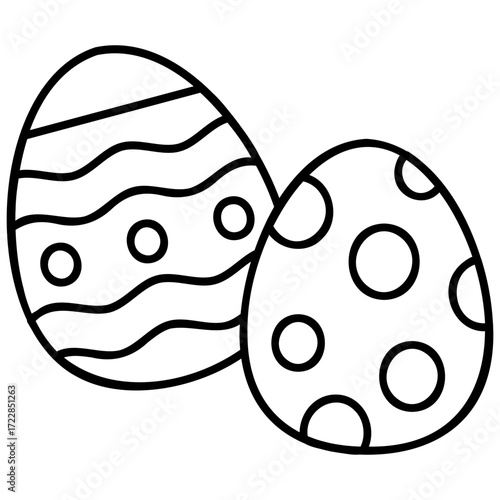 Line Art Easter Egg Icon