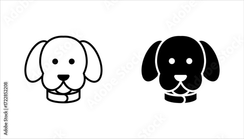 Collar icon set. Dog Collar sign. vector illustration on white background