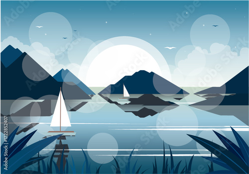 Vector Nature Landscape Illustration 1