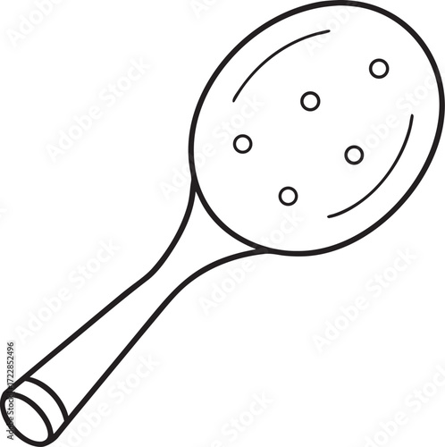 Tennis Racket Outline with Holes fusion ball