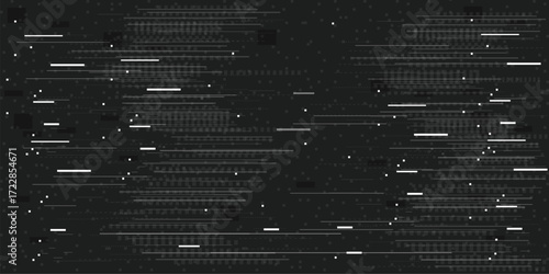 Glitch digital pixel noise, damage corrupted signal. Cyberpunk digital texture. Disintegration video effect. Tv screen background. Video rewind texture no signal 