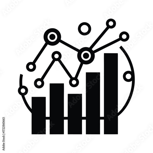ai powered financial graph icon