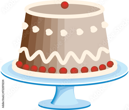 cake with cherries