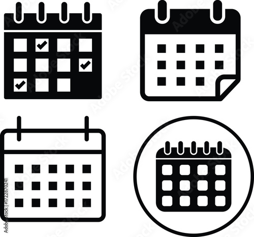 calendar icons set