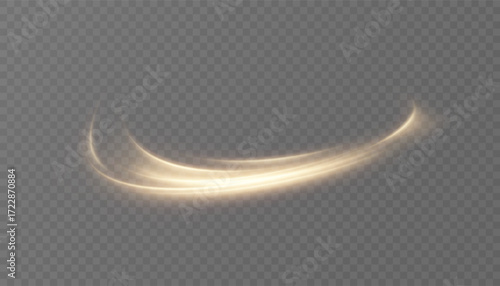 A bright magical light effect with glowing lines on a transparent background. Vector illustration for special effects in games, fantasy design, and holiday decorations.