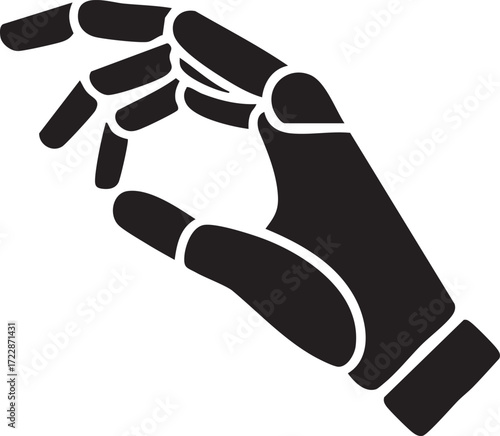 Digital illustration of a sleek robotic hand manipulator
