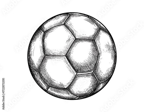 Hand-drawn soccer ball graphic