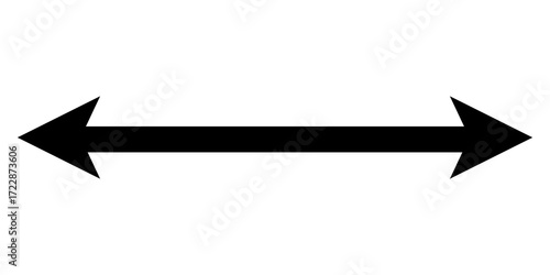 Double arrow sign with two sharp black arrowheads.