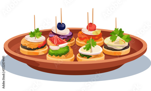canape with salmon