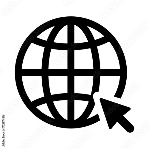 website click icon isolated on transparent background.