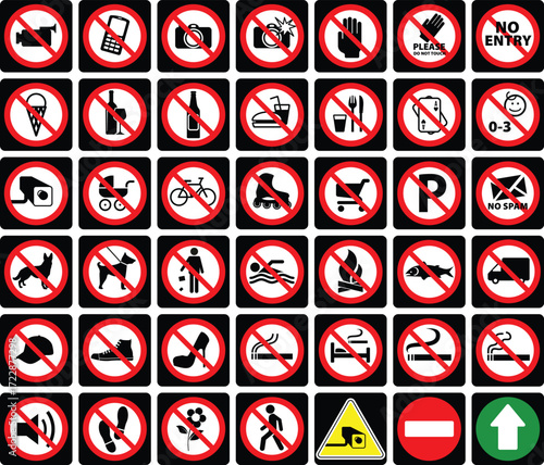  Prohibition Signs