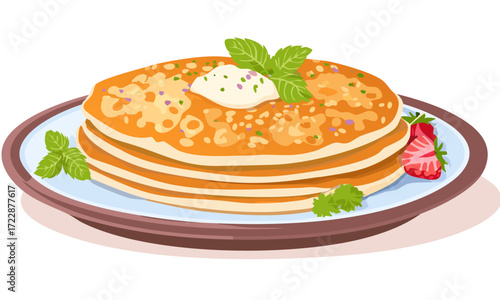 pancakes with caviar