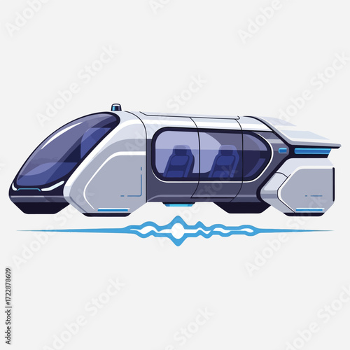 Futuristic Flying Vehicle Design Concept Art