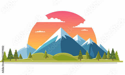 landscape with mountains