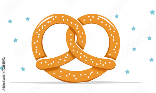 pretzel on white background