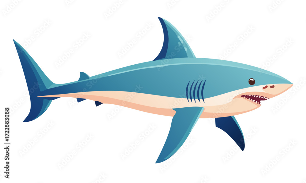 Naklejka premium great white shark