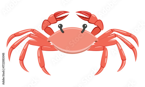 red crab isolated on white background