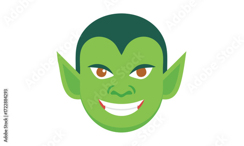 green alien face