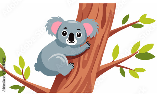 cartoon squirrel on tree