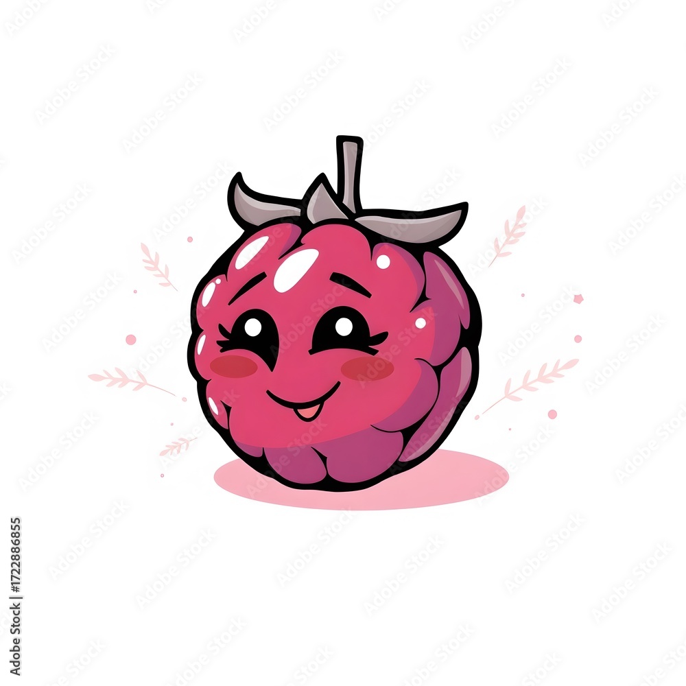 Obraz premium Winking Boysenberry Cartoon